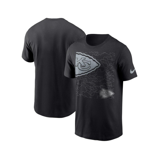 Men's Black Kansas City Chiefs RFLCTV T-shirt