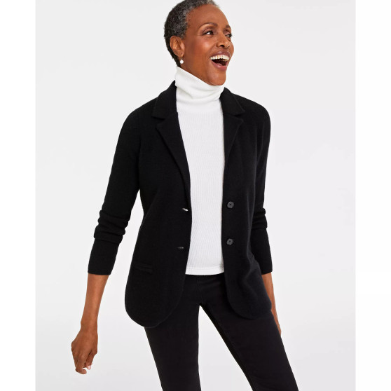 Women's 100% Cashmere Blazer, Created for Macy's