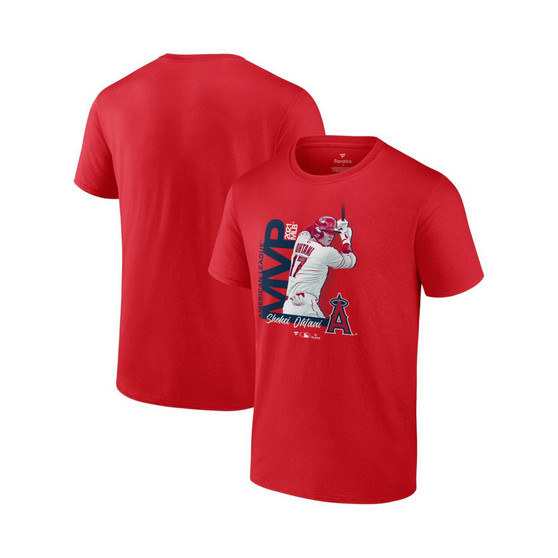 Men's Branded Shohei Ohtani Red Los Angeles Angels 2021 AL MVP Big and Tall T-shirt