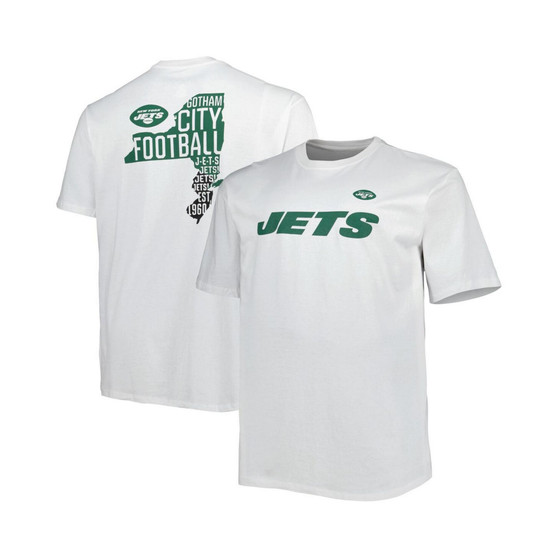 Men's Branded White New York Jets Big and Tall Hometown Collection Hot Shot T-shirt