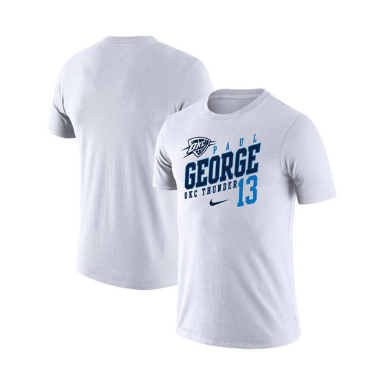Men's Paul George White Oklahoma City Thunder Player Performance T-shirt