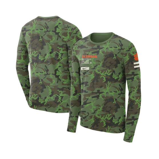Men's Camo Clemson Tigers Military-Inspired Long Sleeve T-shirt