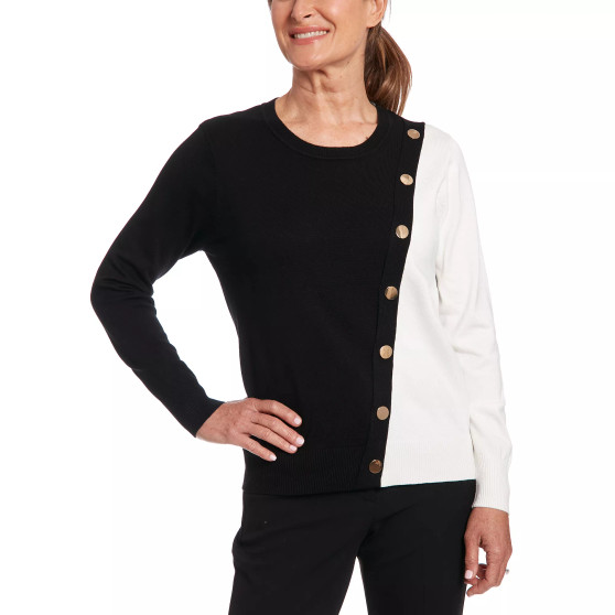 Women's Snap Detail Pullover Sweater