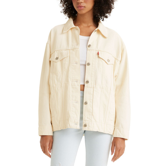 Women's Baggy Oversized Two Toned Trucker Jacket