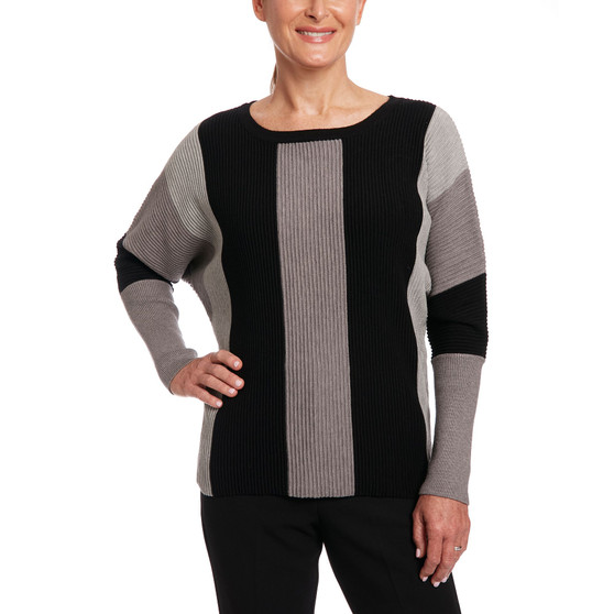 Women's Striped Dolman Sweater