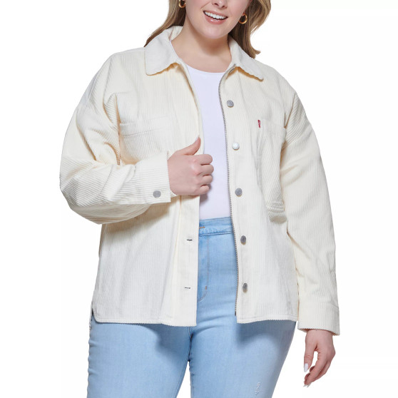 Trendy Plus Size Corduroy Cotton Shacket