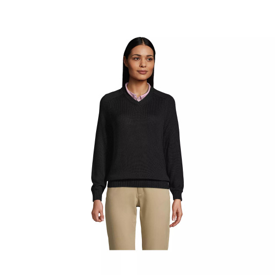 School Uniform Women's Cotton Modal V-neck Sweater