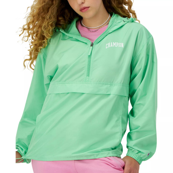 Women's Half-Zipper Hooded Packable Jacket