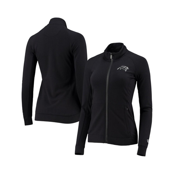 Women's 5th & Ocean by Black Carolina Panthers Team Raglan Full-Zip Jacket