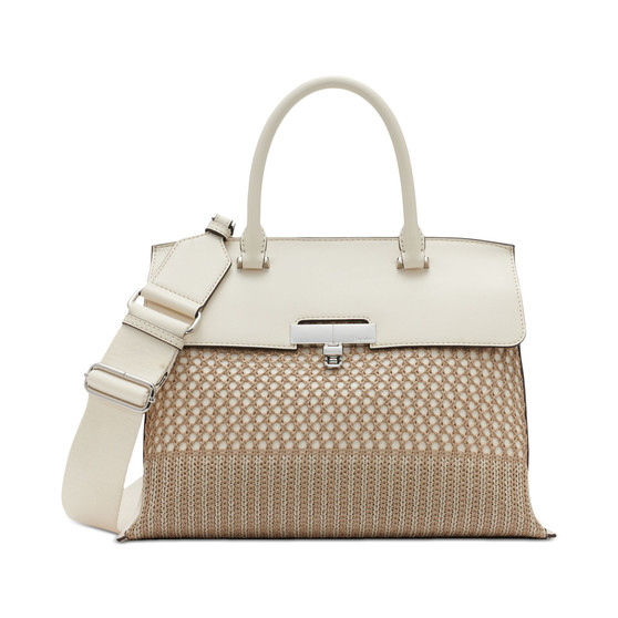 Becky Woven Turnlock Convertible Satchel