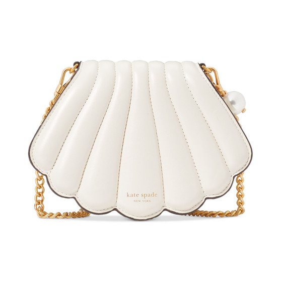 Under the Sea Pearlized Smooth Leather Seashell Mini Crossbody