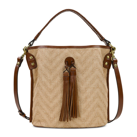 Lyon Otavia Natural Zig-Zag Medium Bucket Bag