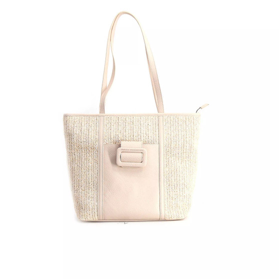 Lucia Straw Double Handle Tote Bag