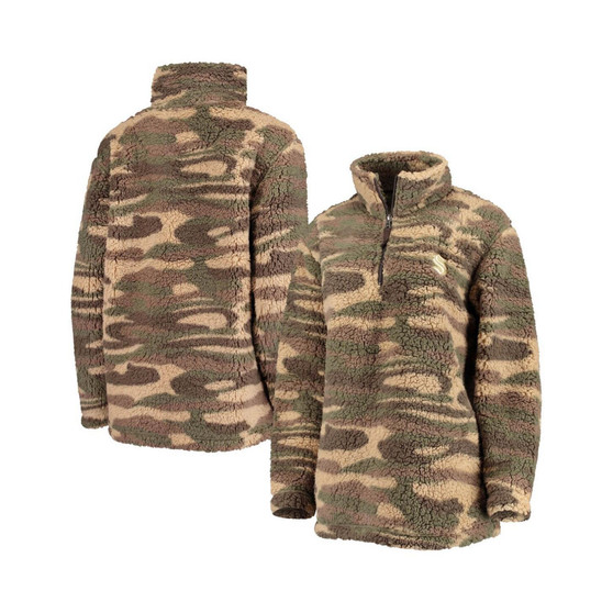 Women's Camo Seattle Kraken Sherpa Quarter-Zip Jacket