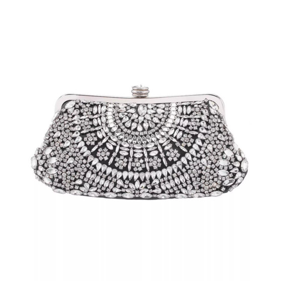 Women's Crystal Embellished Frame Clutch