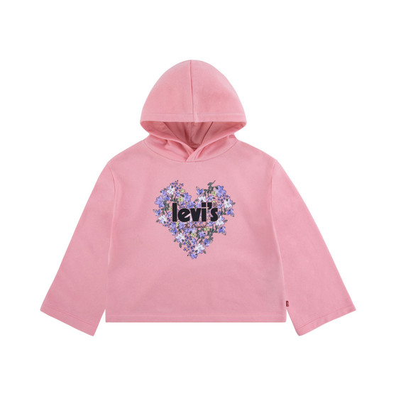 Big Girls Bell Sleeve Flower Hoodie