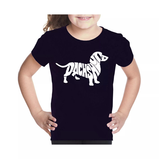 Big Girl's Word Art T-shirt - Dachshund