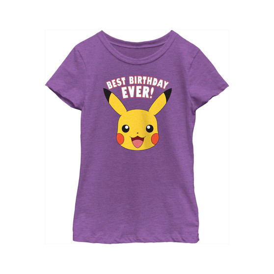Girl's Pokemon Pikachu Best Birthday Ever Child T-Shirt