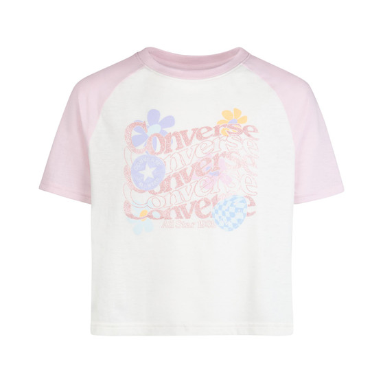 Big Girls Short Sleeves Floral Graphic Boxy T-shirt