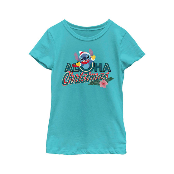 Girl's Lilo & Stitch Aloha Christmas  Child T-Shirt