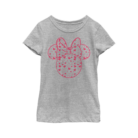 Girl's Mickey & Friends Mickey and Friends Minnie Heart Silhouette  Child T-Shirt