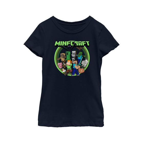 Girl's Minecraft Heroes and Mobs  Child T-Shirt