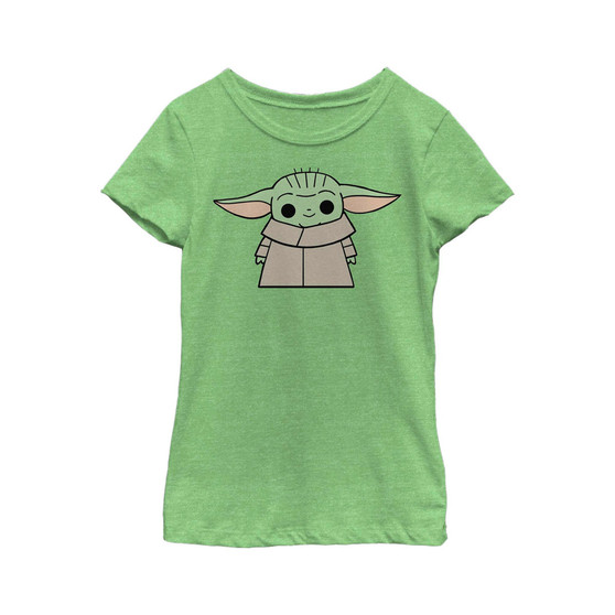 Girl's Star Wars: The Mandalorian Simple Animated Grogu Child T-Shirt