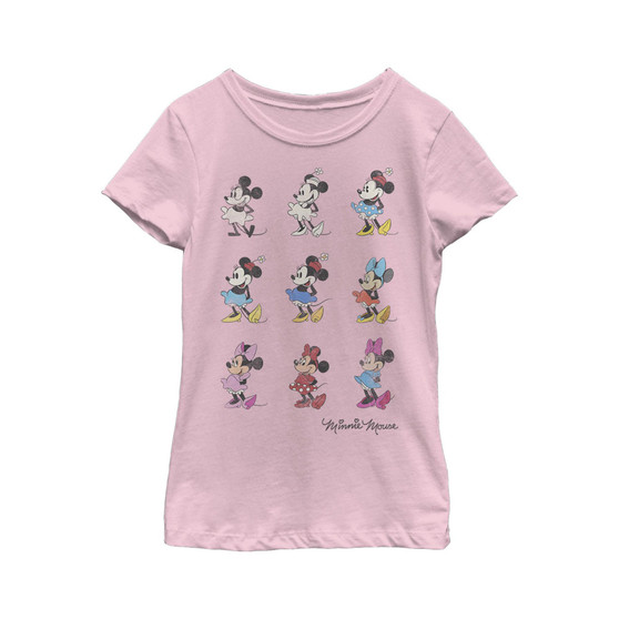 Girl's Mickey & Friends Evolution of Minnie Mouse  Child T-Shirt
