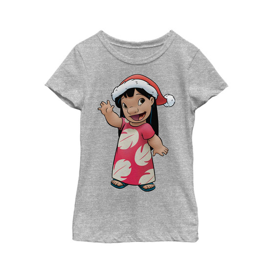 Girl's Lilo & Stitch Santa Hat Aloha  Child T-Shirt