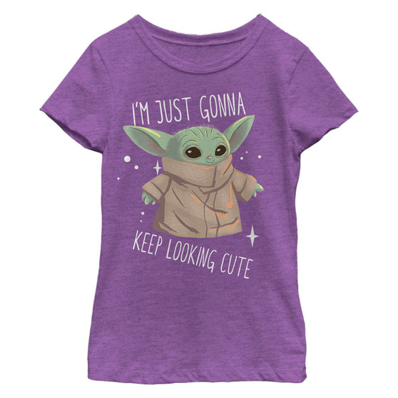 Girl's Star Wars: The Mandalorian The Child Looking Cute  Child T-Shirt
