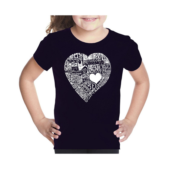 Big Girl's Word Art T-shirt - LOVE IN 44 DIFFERENT LANGUAGES
