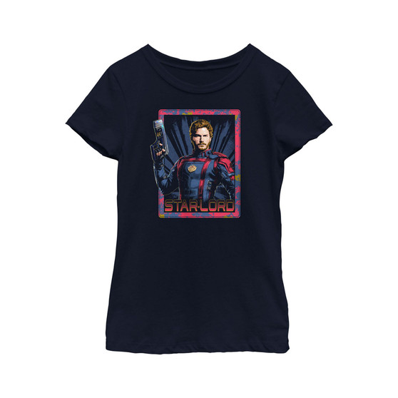 Girl's Guardians of the Galaxy Vol. 3 Star-Lord Square Child T-Shirt