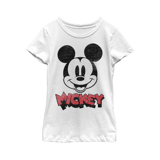 Girl's Mickey & Friends Mickey Mouse Retro Headshot  Child T-Shirt