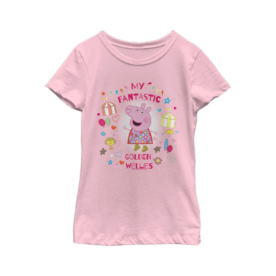 Girl's Peppa Pig My Fantastic Golden Wellies  Child T-Shirt