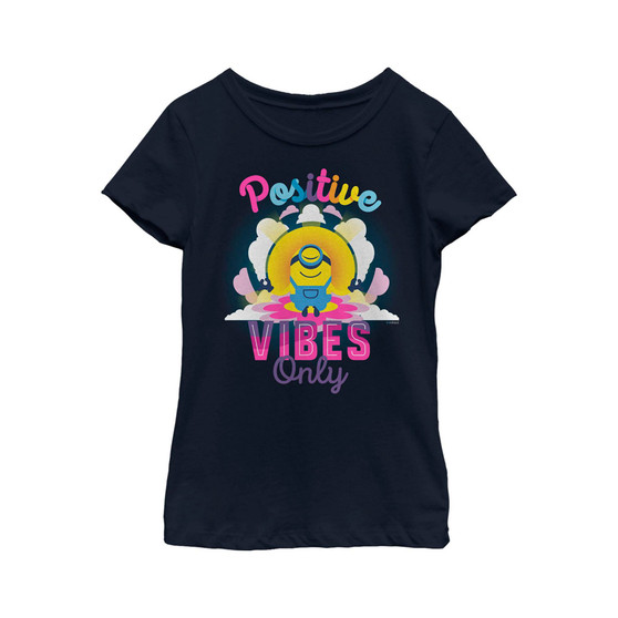 Girl's Minions: The Rise of Gru Stuart Positive Vibes Only  Child T-Shirt