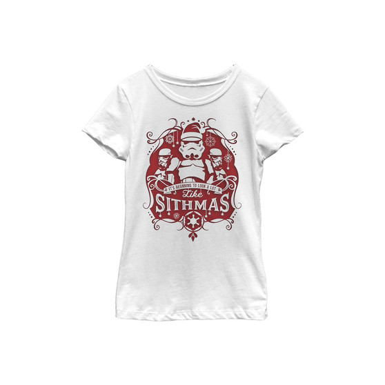 Girl's Star Wars Christmas Looking Like Sithmas  Child T-Shirt