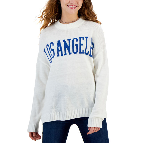 Juniors' Drop-Shoulder Los Angeles Sweater