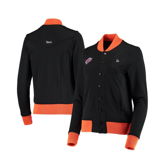 Women's Black New York Knicks Nostalgic Full-Zip Tracksuit Jacket