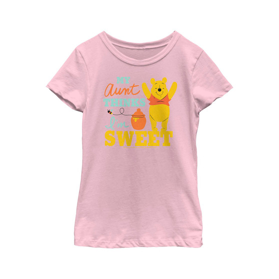 Girl's Winnie the Pooh My Aunt Thinks I'm Sweet  Child T-Shirt