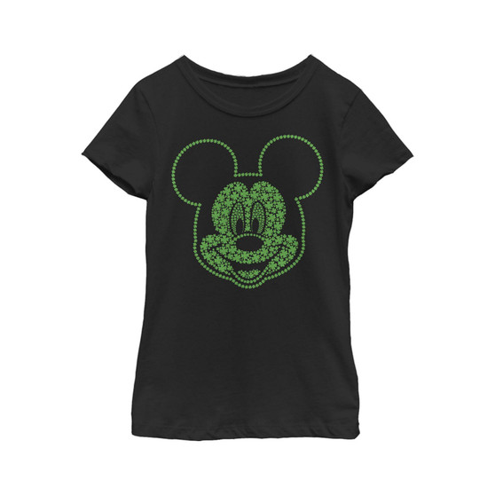 Girl's Mickey & Friends Mickey Mouse Clover Smile  Child T-Shirt