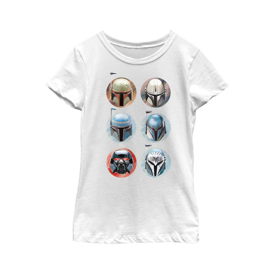 Girl's Star Wars: The Mandalorian Character Helmet Circles Child T-Shirt