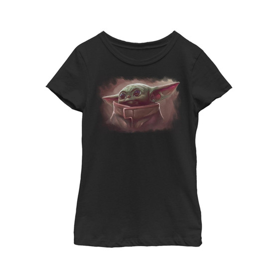 Girl's Star Wars: The Mandalorian Grogu Cute Painting Child T-Shirt