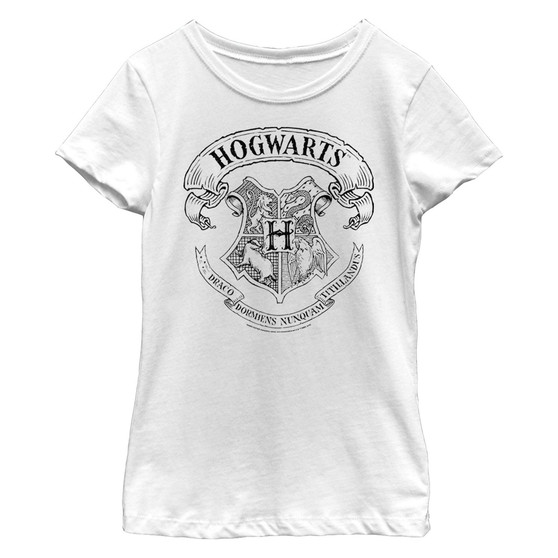 Girl's Harry Potter Hogwarts 4 House Crest Child T-Shirt
