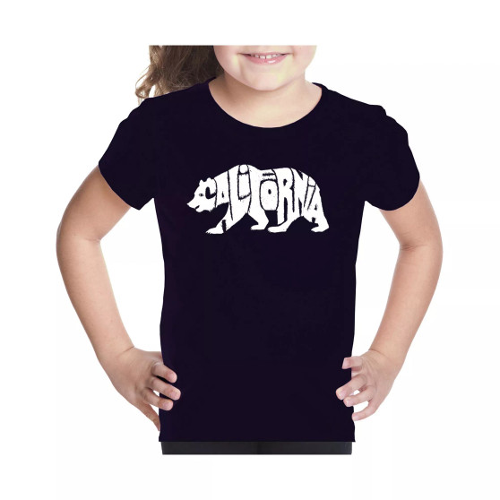 Big Girl's Word Art T-shirt - California Bear