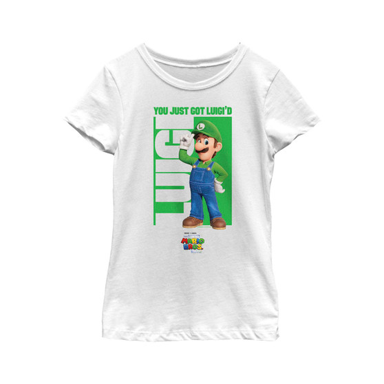 Girl's The Super Mario Bros. Movie Luigi You Just Got Luigi'd Child T-Shirt