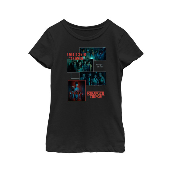 Girl's Stranger Things Scenes Collage War Is Coming To Hawkins  Child T-Shirt