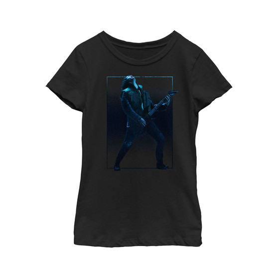 Girl's Stranger Things Eddie Munson and His Guitar  Child T-Shirt