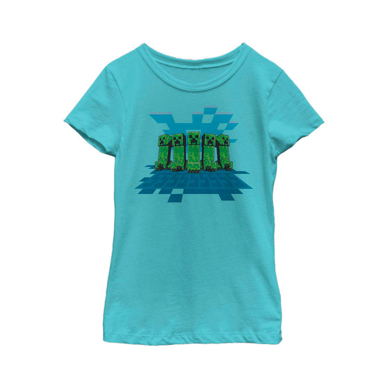 Girl's Minecraft Creeper Mob  Child T-Shirt