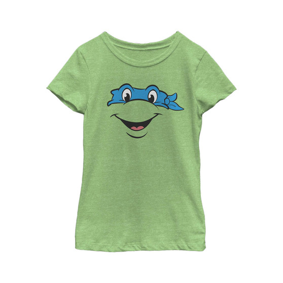 Girl's Teenage Mutant Ninja Turtles Leonardo Face  Child T-Shirt