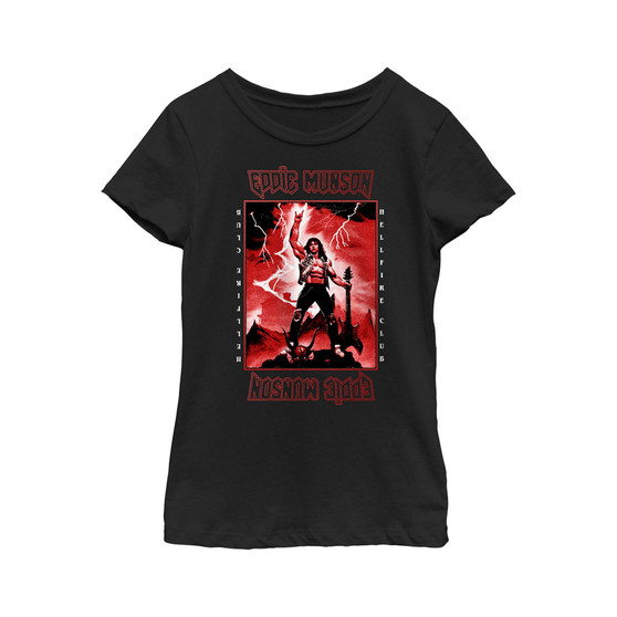 Girl's Stranger Things Rockstar From Hellfire Club Eddie Munson  Child T-Shirt